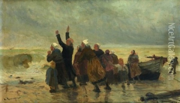 La Supplique Oil Painting - Leon Gustave Ravanne
