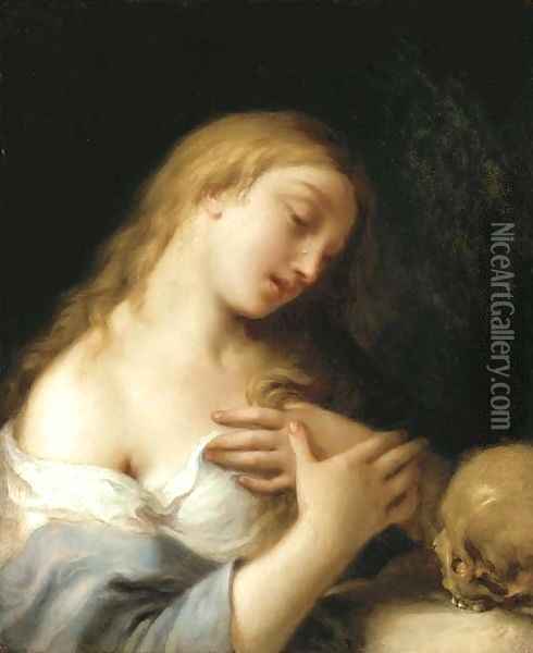 The Penitent Magdalen Oil Painting - Francesco Trevisani