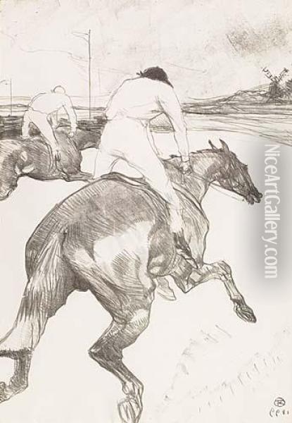 Le Jockey Oil Painting - Henri De Toulouse-Lautrec