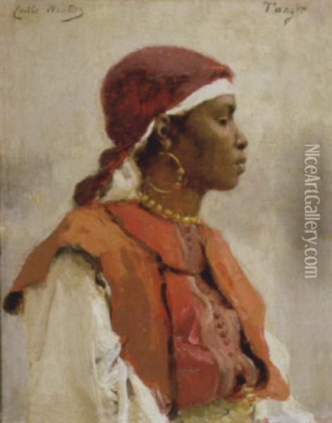 Afrikaanse Vrouw Oil Painting - Emile Wauters