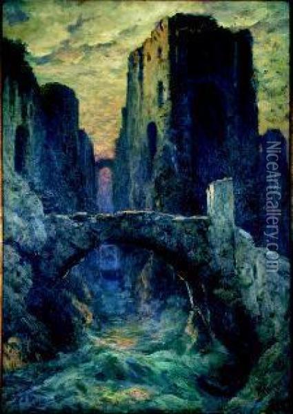 Rovine Oil Painting - Otto Friedrich Leu