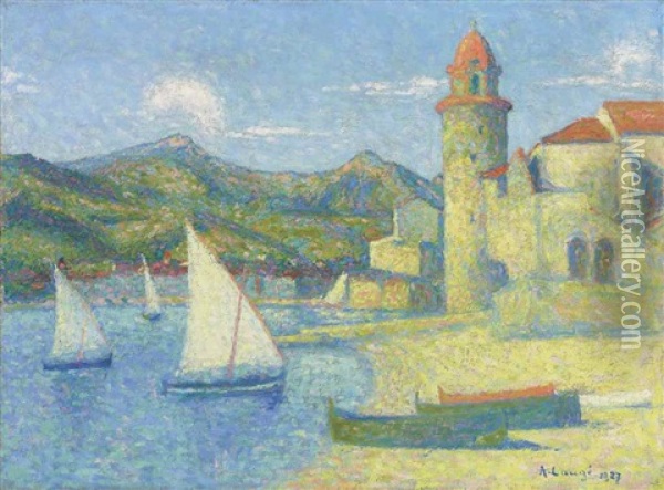 Collioure, Le Phare Oil Painting - Achille Lauge