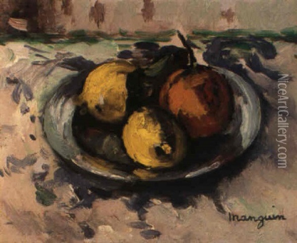 Nature Morte Aux Citrons Et Oranges Oil Painting - Henri Charles Manguin