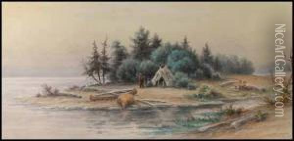 Pointe Pelee, Lake Erie Oil Painting - Frederick Arthur Verner