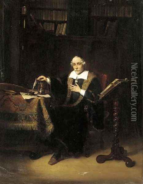 The scholar Oil Painting - Jacobus Ludovicus Cornet