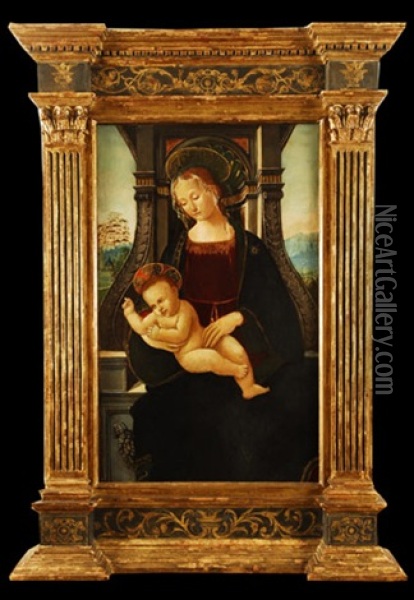 Virgen Con El Nino Oil Painting - Raffaelino del Garbo