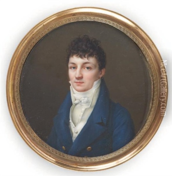 Portrait Du Baron Antoine-isaac Silvestre De Sacy Oil Painting - Jean Baptiste Jacques Augustin