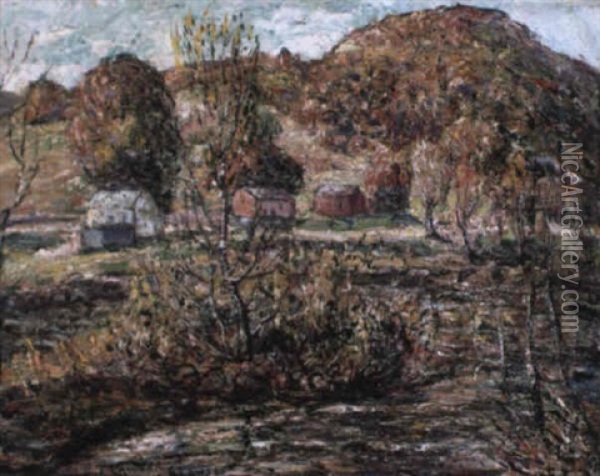 Autumn At Little Falls Oil Painting - Ernest Lawson