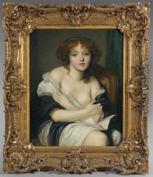 La Lettre Lue Oil Painting - Anne Genevieve Greuze