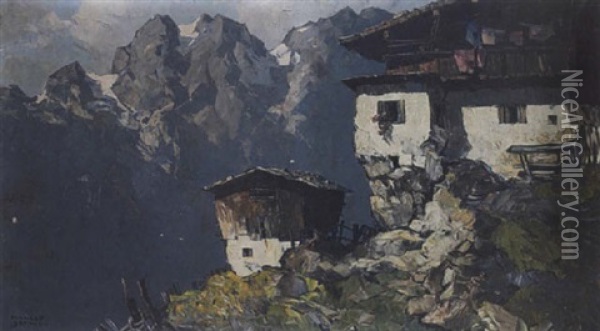 Am Berghang Oil Painting - Oskar Mulley