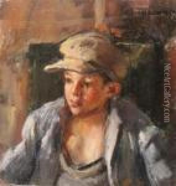 Scugnizzo Oil Painting - Luigi Crisconio