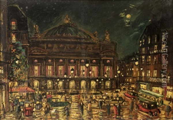 Place De L'opera Oil Painting - Constatin Korovine