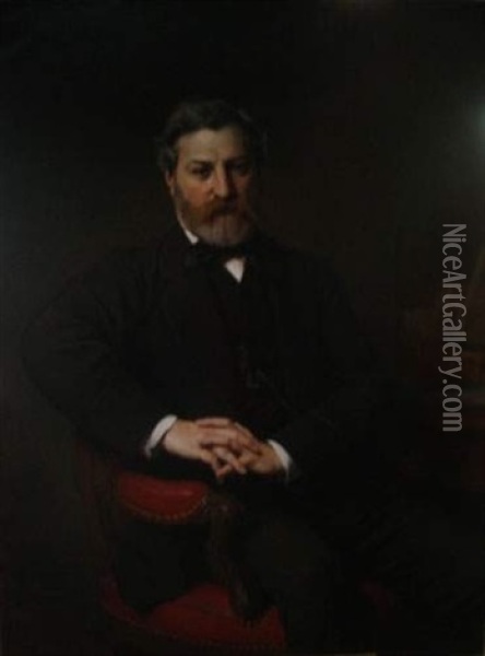 Portrait D'homme Oil Painting - Edouard Dubuffe