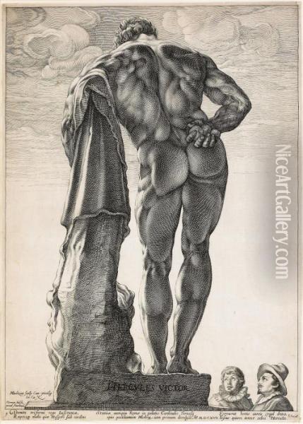 Farnese Hercules Oil Painting - Hendrick Goltzius