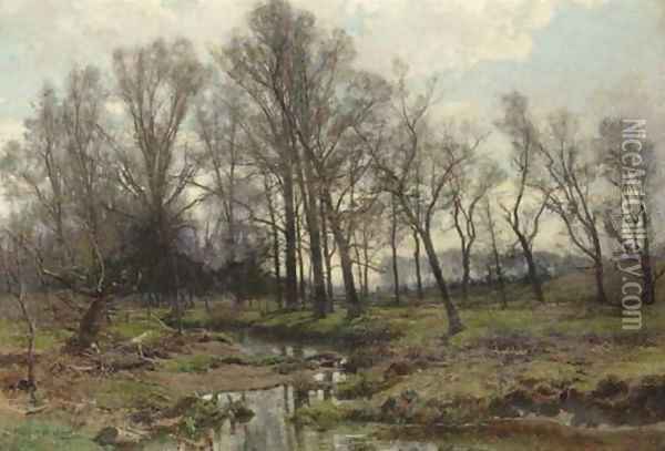 The Meadow Brook Oil Painting - Hugh Bolton Jones