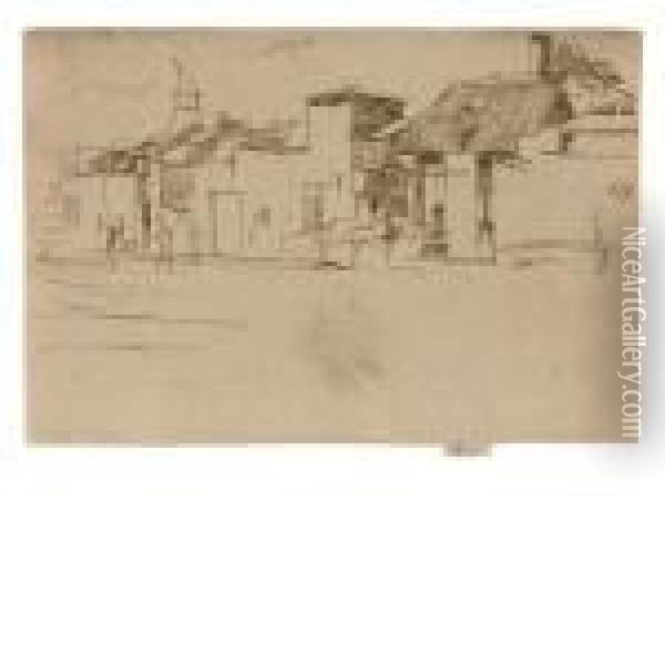 The Swan, Chelsea Oil Painting - James Abbott McNeill Whistler