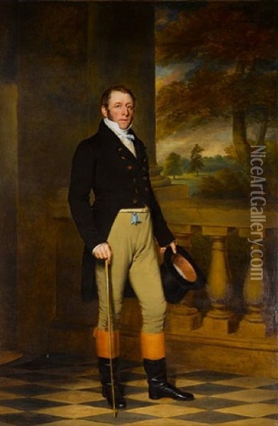 Portrait Of Sir George Henry Smyth, Baronet (1784-1852) Oil Painting - John Ponsford