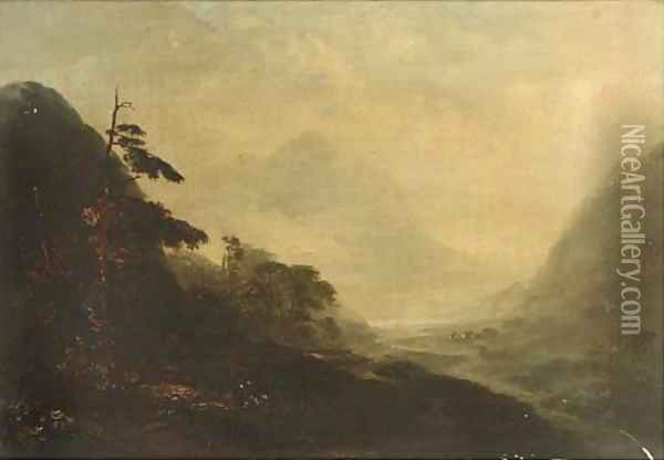 An extensive landscape Oil Painting - Edward Train
