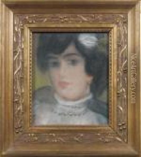 Jeune Elegante Oil Painting - Jozsef Rippl-Ronai