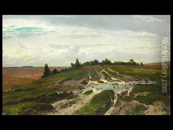 Tiefe Landschaft Mit Kleinem Gewasser Oil Painting - Jean Francois Xavier Roffiaen