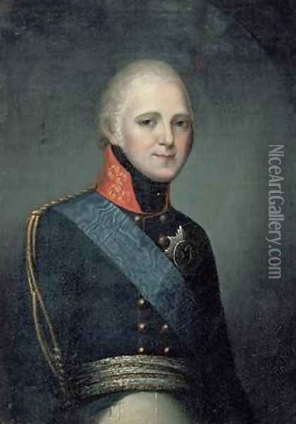 Portrait of Emperor Alexander I 1777-1825 Oil Painting - Gerhard von Kugelgen