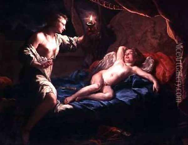 Cupid and Psyche Oil Painting - Paolo di Matteis