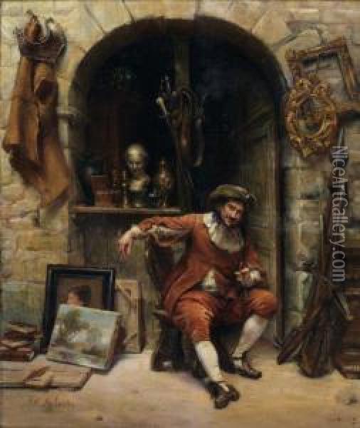 Le Marchand D'art Oil Painting - Joseph Noel Sylvestre