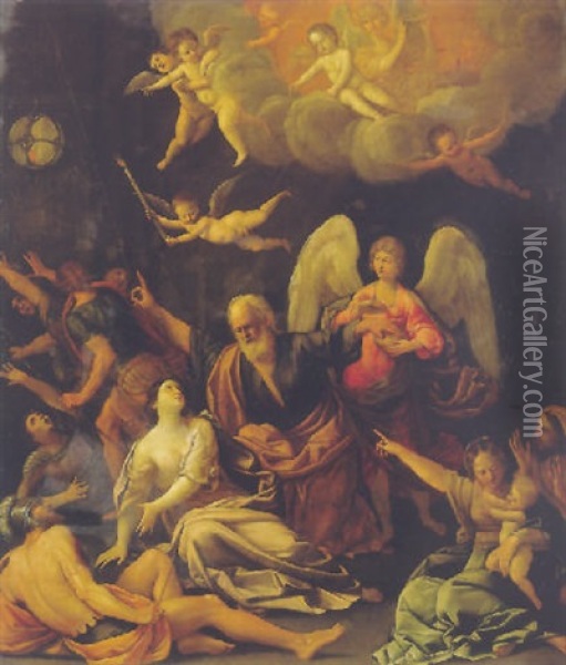 Saint Pierre Guerit Sainte Agathe De Sa Mutilation Oil Painting - Giovanni Giacomo Sementi