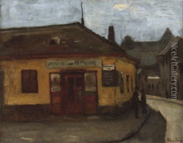 Gelbes Haus In Szolnok Oil Painting - Ivan Polya