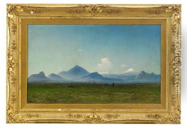 In The Foothills Of The Caucasus Oil Painting - Gavril Pavlovich Kondratenko