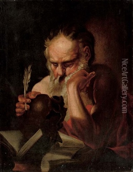 Saint Jerome Oil Painting - Mathaeus Stomer the Younger