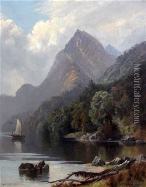 Lake Te Anau, South Island Near Kingston, New Zealand Oil Painting - Lawrence William Wilson