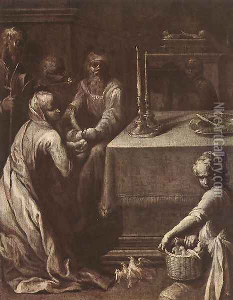 Presentation of Christ in the Temple 1618-20 Oil Painting - Quentin Varin