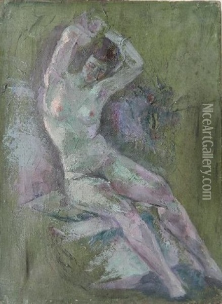 Reclining Nude Oil Painting - Arthur B. Davies