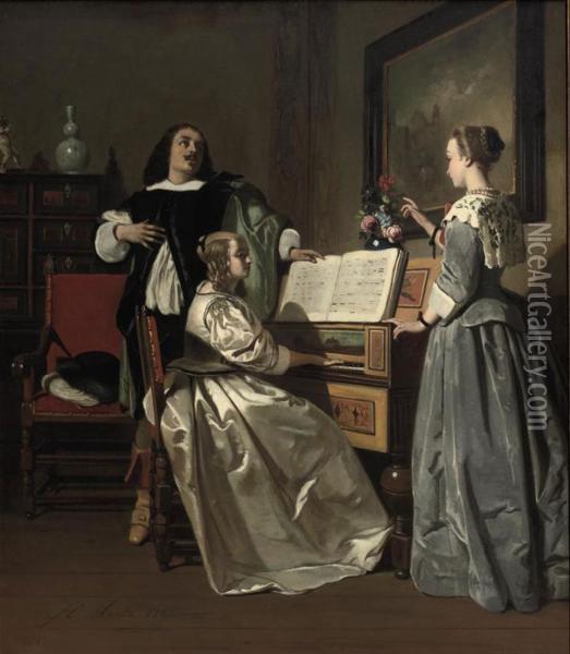 The Chamber Concert Oil Painting - Johannes Cornelis Mertz