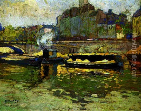 Paris, Les Quais Oil Painting - Paul Madeline