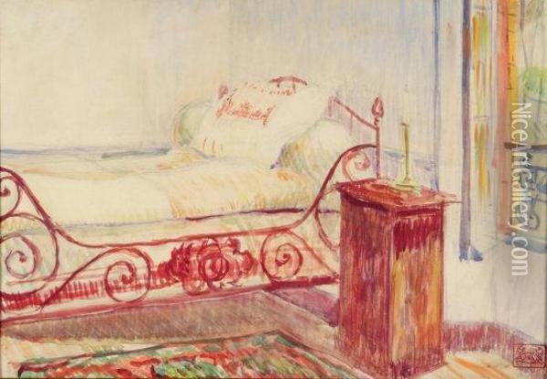 Chambre De L'artiste Oil Painting - Jean Emile Laboureur