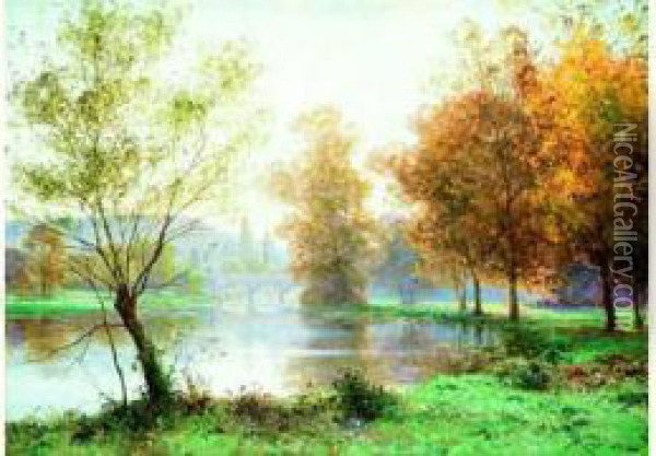 Pont Sur La Riviere En Automne Oil Painting - Albert Gabriel Rigolot