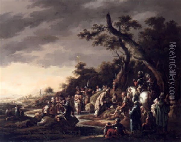 Taufe Christi Im Jordan Oil Painting - Martin Johann (Kremser Schmidt) Schmidt
