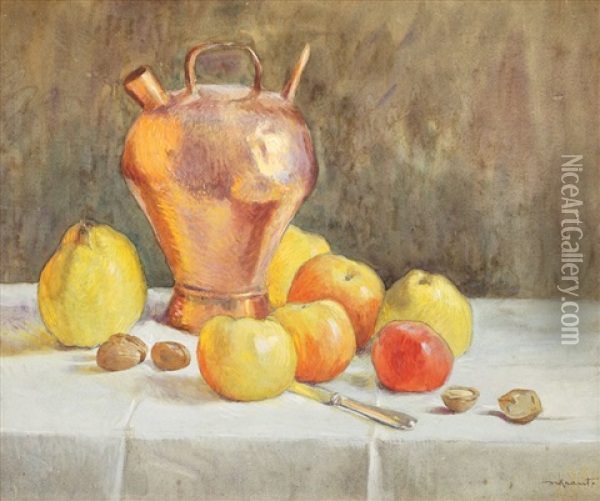 Still Life With Fruits Oil Painting - Nicolae Grant