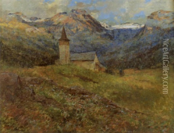 Kapelle Im Tessin Oil Painting - Gioacchino Galbusera