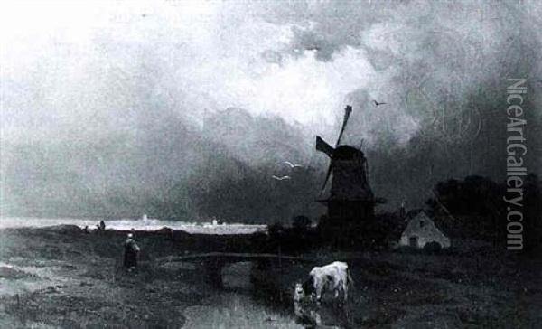 Outskirts Of Veenenburg? Oil Painting - Willem Cornelis Rip
