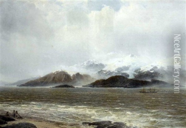 The Magellan Straits Oil Painting - Carl Wilhelm Hugo Schnars-Alquist