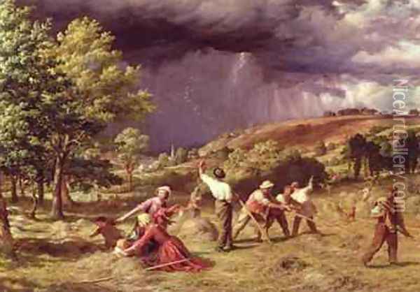 A Thunder Shower 1859 Oil Painting - James Thomas Linnell