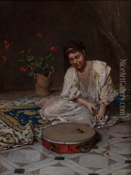 The Scarab's Serenade Oil Painting - Frederik Hendrik Kaemmerer