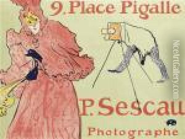 Le Photographe Sescau Oil Painting - Henri De Toulouse-Lautrec