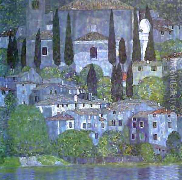 Church In Cassone Oil Painting - Gustav Klimt