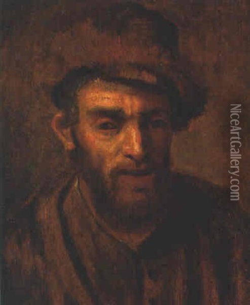 A Peasant, Head And Shoulders Oil Painting -  Rembrandt van Rijn