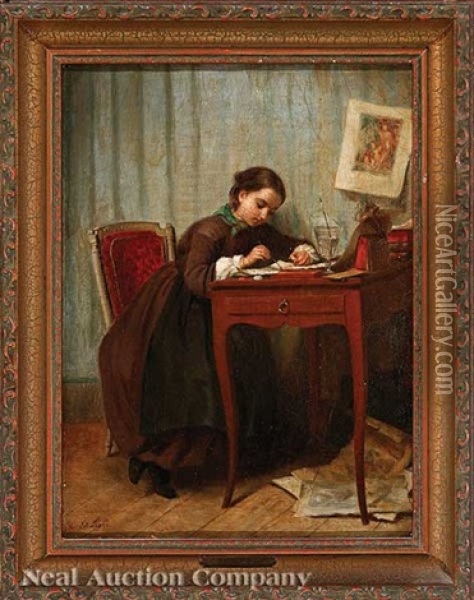 The Young Artist Oil Painting - Pierre Edouard Frere