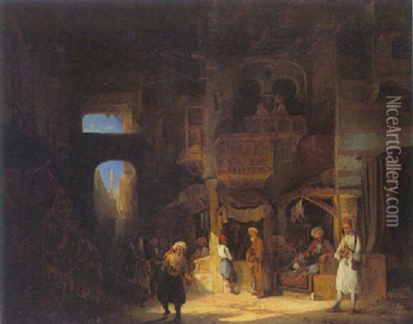 The Medina Oil Painting - Florent Mols